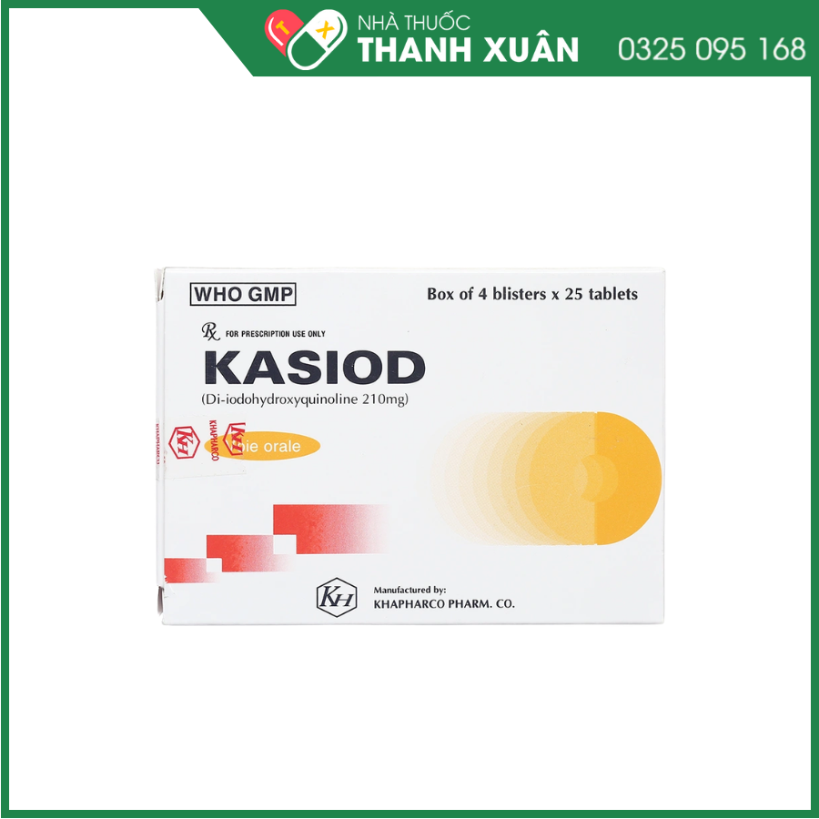 Kasiod 210mg Khánh Hòa điều trị lỵ amid đường ruột, tiêu chảy